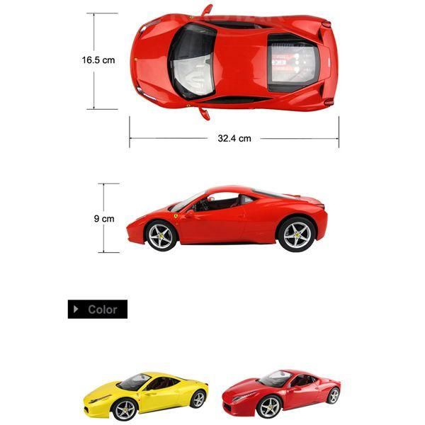 Машина р/у 1:14 Ferrari 458 Italia с рулём управления, свет и звук, 2 цвета