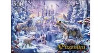 Puzzolini 7687 Пазл Ян Патрик Красный Волки и снежный замок, 500 элементов