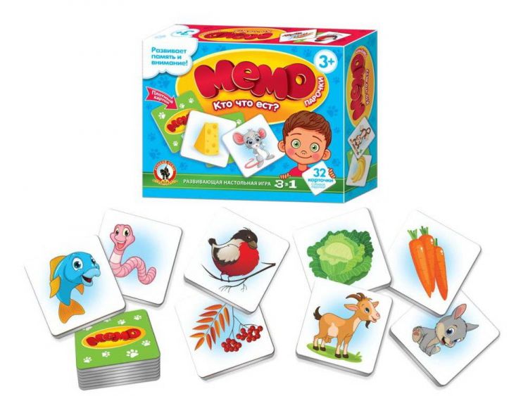 Русский Стиль 02453 Настольная игра Русский Стиль Игра Мемо Парочки Кто что ест? Русский Стиль 02453 Настольная игра Русский Стиль Игра Мемо Парочки Кто что ест?