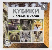 Десятое королевство 00723ДК Кубики "Лесные жители" (без обклейки), 9 шт