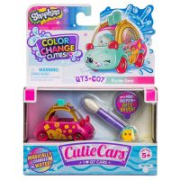 Moose 57134 Машинка Cutie Car S3, меняющая цвет с кисточкой и фигуркой Шопкинс, Purse Gear