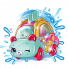 Moose 57134 Машинка Cutie Car S3, меняющая цвет с кисточкой и фигуркой Шопкинс, Purse Gear