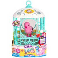 Little Live Pets 28241 Интерактивная птичка в клетке, розовая