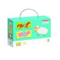 Dodo R300115 Пазл-парочки "Домашние животные", 12 пар
