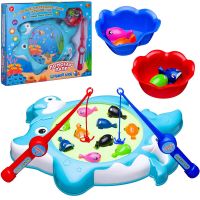 ABtoys (АБтойс) PT-00944/голубая Настольная игра ABtoys Помогаю Папе Рыбалка "Большой улов" голубой аквариум, 2 удочки, 10 рыбок