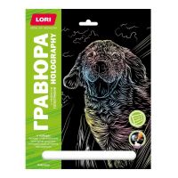 LORI Гр-678 Набор для творчества LORI Гравюра Собаки Лабрадор (голография) 18*24см