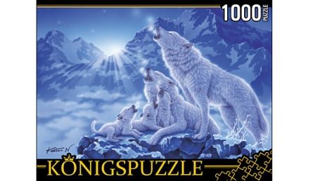 Konigspuzzle МГК1000-6476 Пазл Кентаро Нишино Ночные волки, 1000 элементов