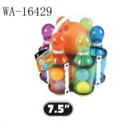 Junfa WA-16429 Игровой набор Junfa Боулинг с шаром и 6 прозрачными кеглями в держателе