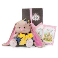 Maxitoys JL-024-25 Jack&Lin Мягкая игрушка Стиляги Зайка Лин в синем платье, 25 см