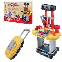 ABtoys PT-01341 Помогаю Папе Мастерская с инструментами в чемодане, 3 в 1, 40 предметов