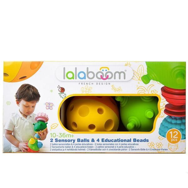 LALABOOM BL900 Игрушка развивающая "Lalaboom", 2 тактильных шара (12 деталей в комплекте)