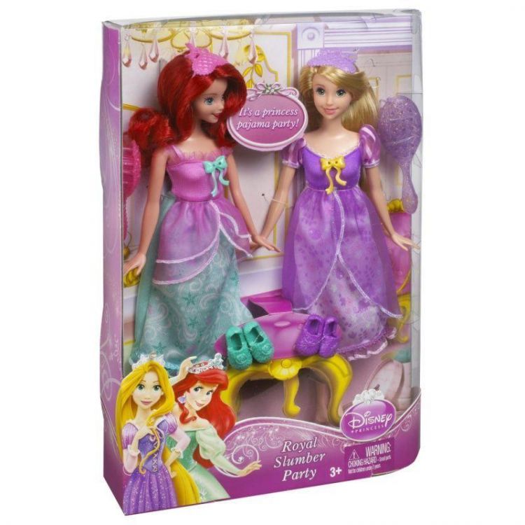 Mattel BDJ21 Пижамная вечеринка с Ариэль и Рапунцель
