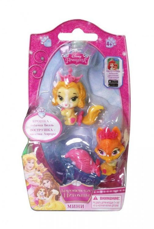 Palace Pets Minis 22166 Собачка Белль Крошка и лисичка Авроры Вострушка, 4 см