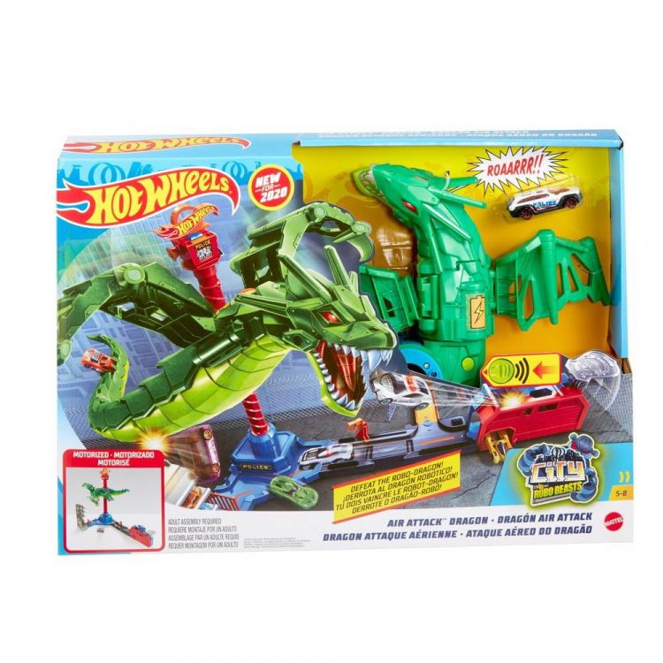 Mattel GJL13 Игровой набор Hot Wheels® Сити Воздушная атака дракона-робота