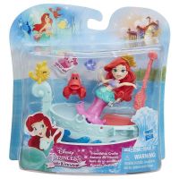Hasbro E0068 Disney Princess Игровой набор Принцесса Дисней Маленькое королевство, Принцесса Ариэль в лодке, 8 см