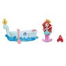 Hasbro E0068 Disney Princess Игровой набор Принцесса Дисней Маленькое королевство, Принцесса Ариэль в лодке, 8 см
