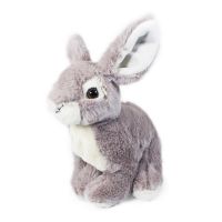 Мягкая игрушка Teddykompaniet Зайчик, сидящий, серый, 25 см