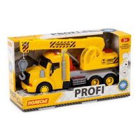 Полесье 86600 Машинка инерционная PROFI Кран желтый, со светом и звуком (в коробке)