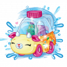 Moose 57135 Машинка Cutie Car S3, меняющая цвет с кисточкой и фигуркой Шопкинс, Juicy Diver