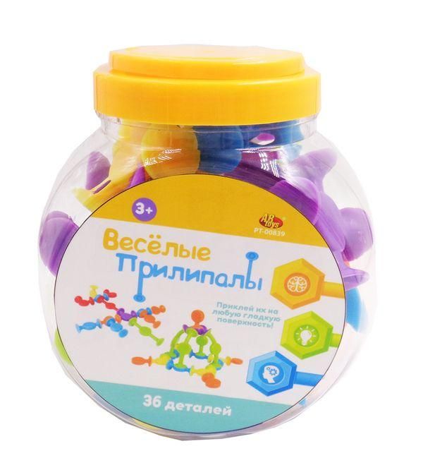 ABtoys. Конструкторы PT-00839 Конструктор мягкий с присосками "Веселые прилипалы", 36 деталей ABtoys. Конструкторы PT-00839 Конструктор мягкий с присосками "Веселые прилипалы", 36 деталей