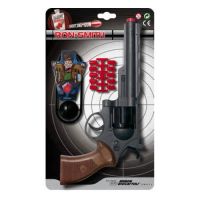 Edison 0463/86 Игрушечный пистолет с пульками и мишенью Champions-Line Ron Smith, 28 см