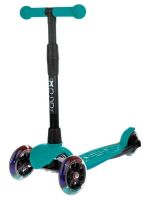 Buggy Boom Alfa 003-2116 Самокат детский трехколесный АЛЬФА, светящиеся колеса, с регулируемой складной ручкой (бирюзовый 16 )