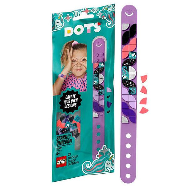 Lego DOTs 41902 Конструктор Лего Дотс Браслет «Сверкающий единорог», 32 элемента