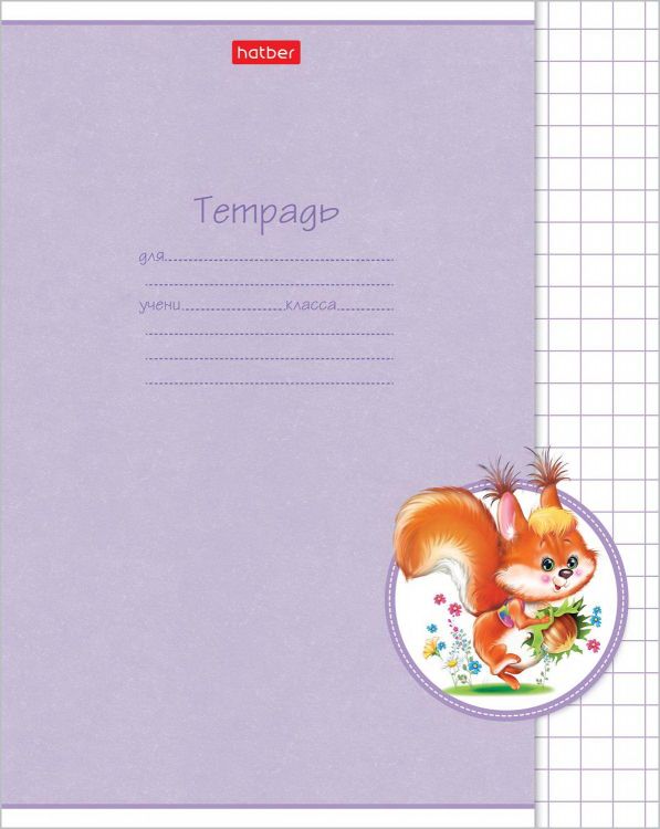 Hatber 12Т5В8 Тетрадь HATBER Лохматики, 12 листов, крупная клетка