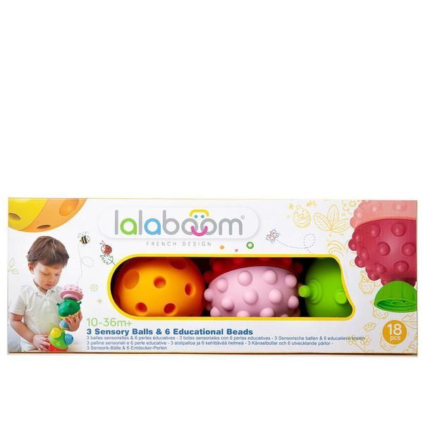 LALABOOM BL930 Игрушка развивающая "Lalaboom", 3 тактильных шара (18 деталей в комплекте)