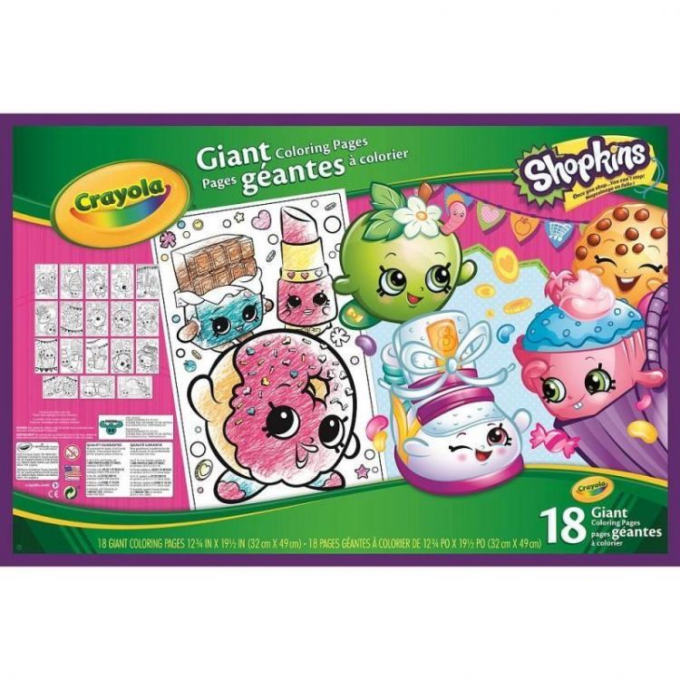 Crayola 04-0252 Большая раскраска Шопкинс, 18 страниц