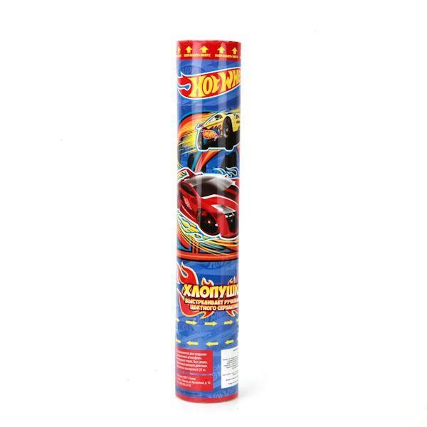 Хлопушка с цветным серпантином "HOT WHEELS", 30 см
