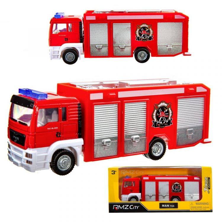 RMZ City 144021 Машина металлическая MAN, пожарная, 1:64, цвет красный