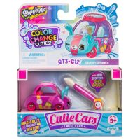 Moose 57400 Машинка Cutie Car S3, меняющая цвет с кисточкой и фигуркой Шопкинс, Watch Wheels
