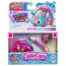 Moose 57400 Машинка Cutie Car S3, меняющая цвет с кисточкой и фигуркой Шопкинс, Watch Wheels