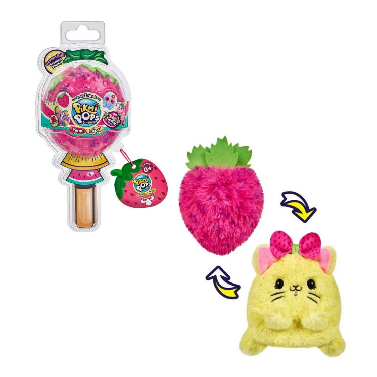 Moose 75417 Pikmi Pops Плюшевая фигурка Pikmi Flips «Фруктовый Праздник», клубника