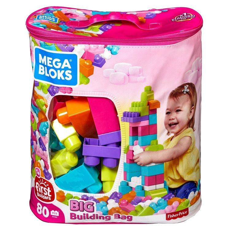 Mattel DCH62 Mega Bloks Конструктор First Builders для девочек, 80 деталей