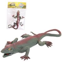 ABtoys (АБтойс) PT-01724 Фигурка Abtoys Юный натуралист Рептилии Ящерица (серо-зеленая с бордовыми вставками), термопластичная резина
