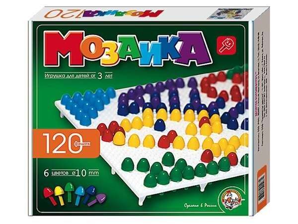 Мозаика d10 / 6 цветов / 120шт