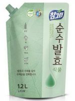 CJ LION 618683 CJ LION Средство для мытья посуды, овощей и фруктов "CHAMGREEN Pure Fermentation" Горные травы, в мягкой упаковке с крышкой, 1200 мл, Южная Корея
