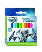 Карандаши цветные MAX STEEL 12 цветов, длина 88мм, картон.упаковкa