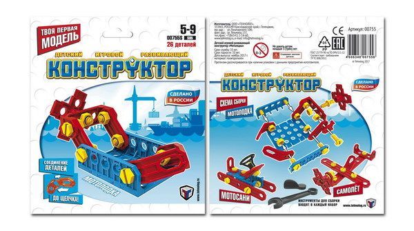 Технолог 00755 Конструктор "Собирайка" Мотолодка
