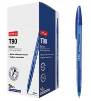 Hatber 7CB-00082 Ручка Hatber шариковая Т-90 Синяя 0,7мм с колпачком и клипом чернила на масляной основе 50шт