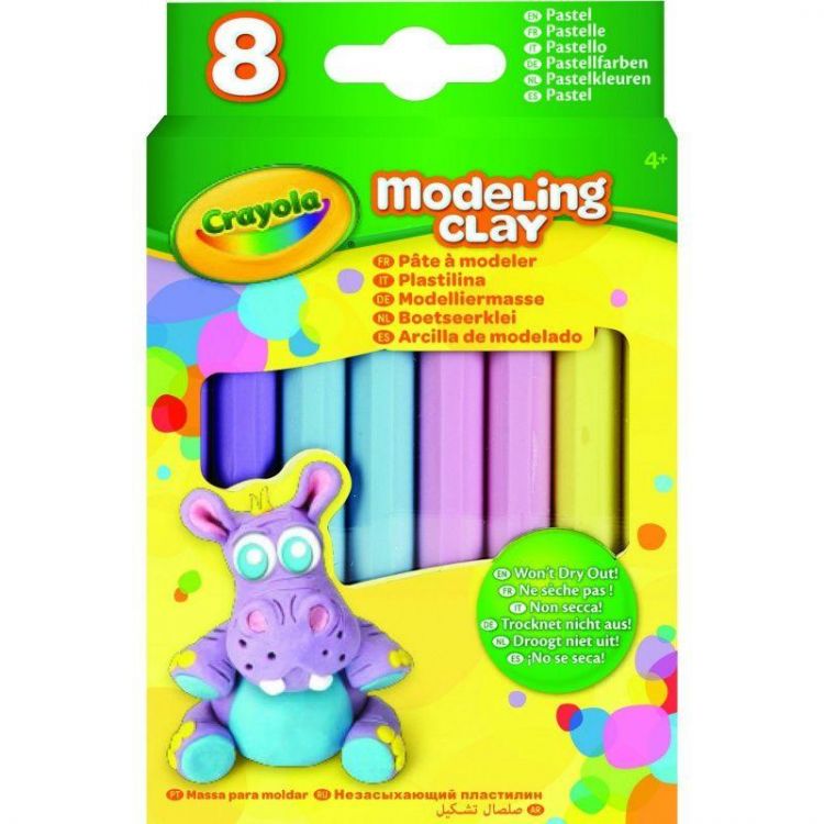 Crayola 57-0311 Незасыхающий пластилин "Пастель", 4 цвета