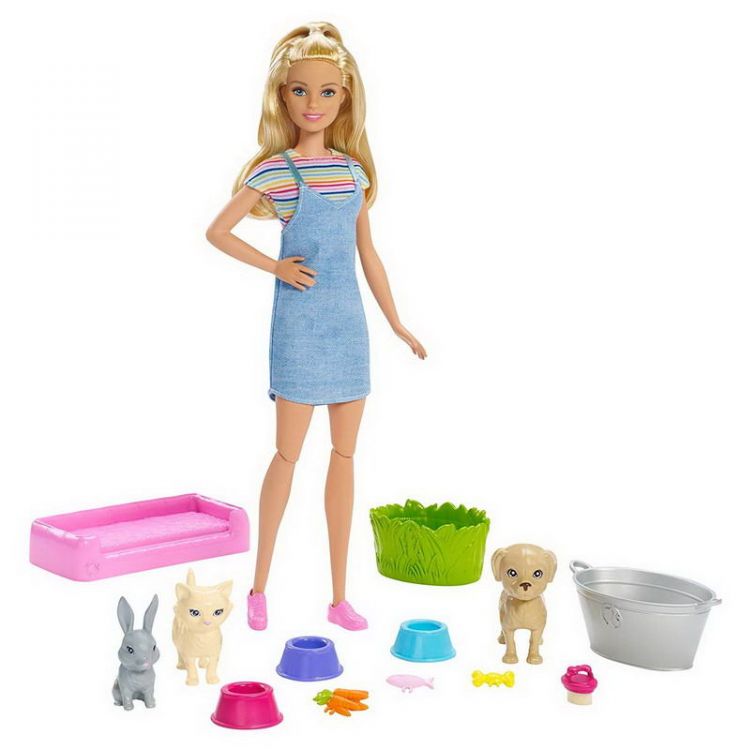Mattel FXH11 Barbie® Игровой набор «Кукла и домашние питомцы»