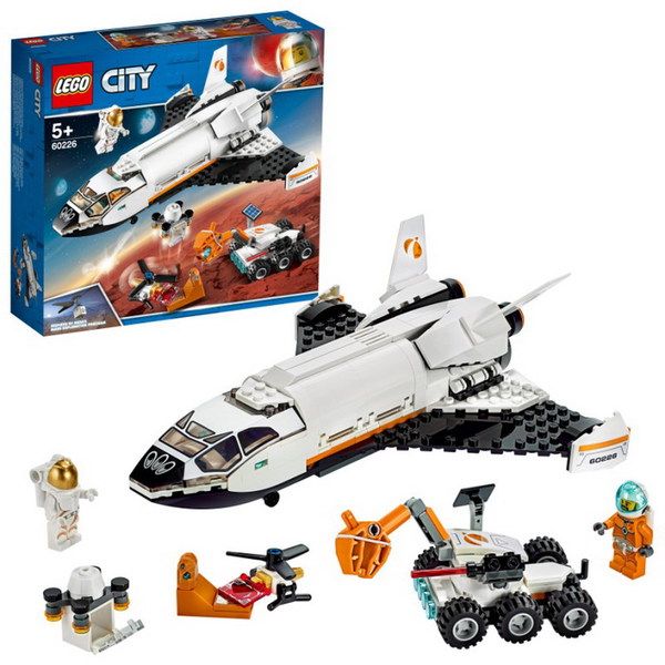Lego City 60226 Конструктор Город Space Port Шаттл для исследований Марса, 273 детали