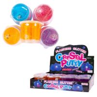 JUNFA FB20-T025/1 Игрушка-антистресс. Лизун "Slime Crystal Putty", 4 вида в ассортименте, 12 шт. в дисплее,