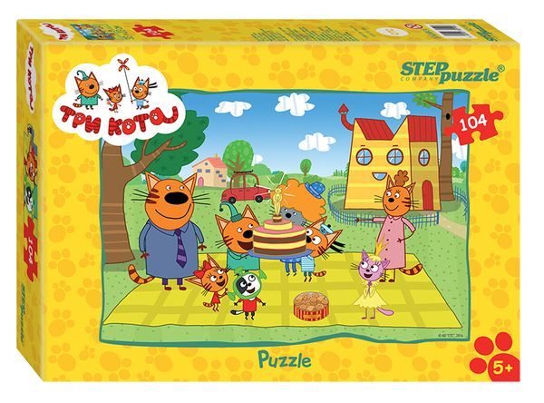 Step Puzzle 82156 Пазл "Три кота", 104 детали