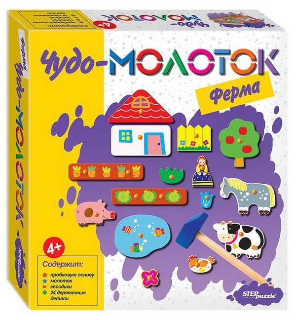 СТЕП ПАЗЛ 76138 Игра развивающая "Ферма. Чудо-молоток"
