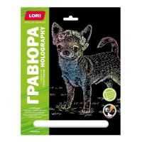 LORI Гр-681 Набор для творчества LORI Гравюра Собаки Чихуахуа (голография) 18*24см