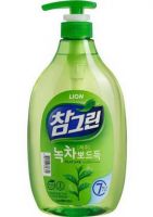CJ LION 656694 CJ LION Средство для мытья посуды, овощей и фруктов "CHAMGREEN" Зеленый чай, с дозатором, 960 мл, Южная Корея
